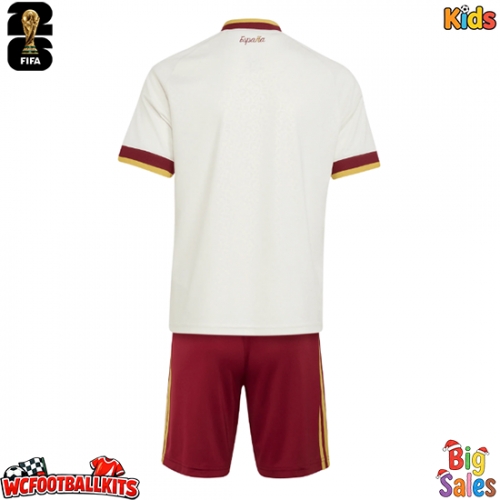 Spain Replica Away Stadium Kit for Kids World Cup 2026 Short Sleeve (+ pants)